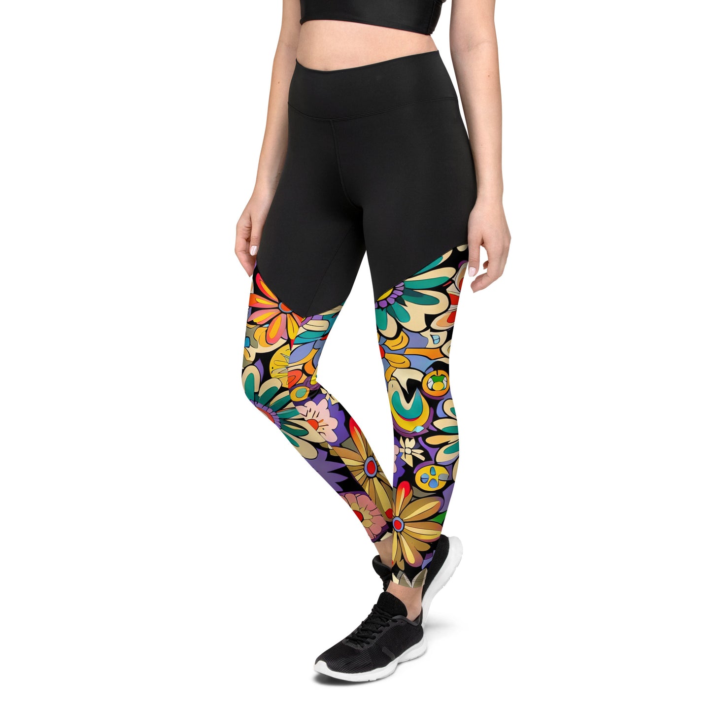 DMV 0832 Floral Sports Leggings