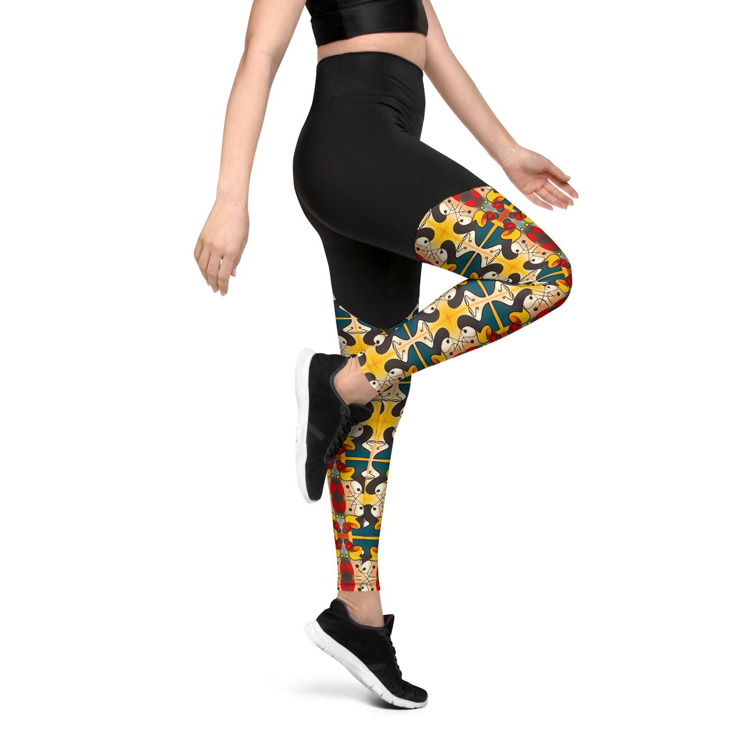 DMV 0281 Vintage Artsy Sports Leggings