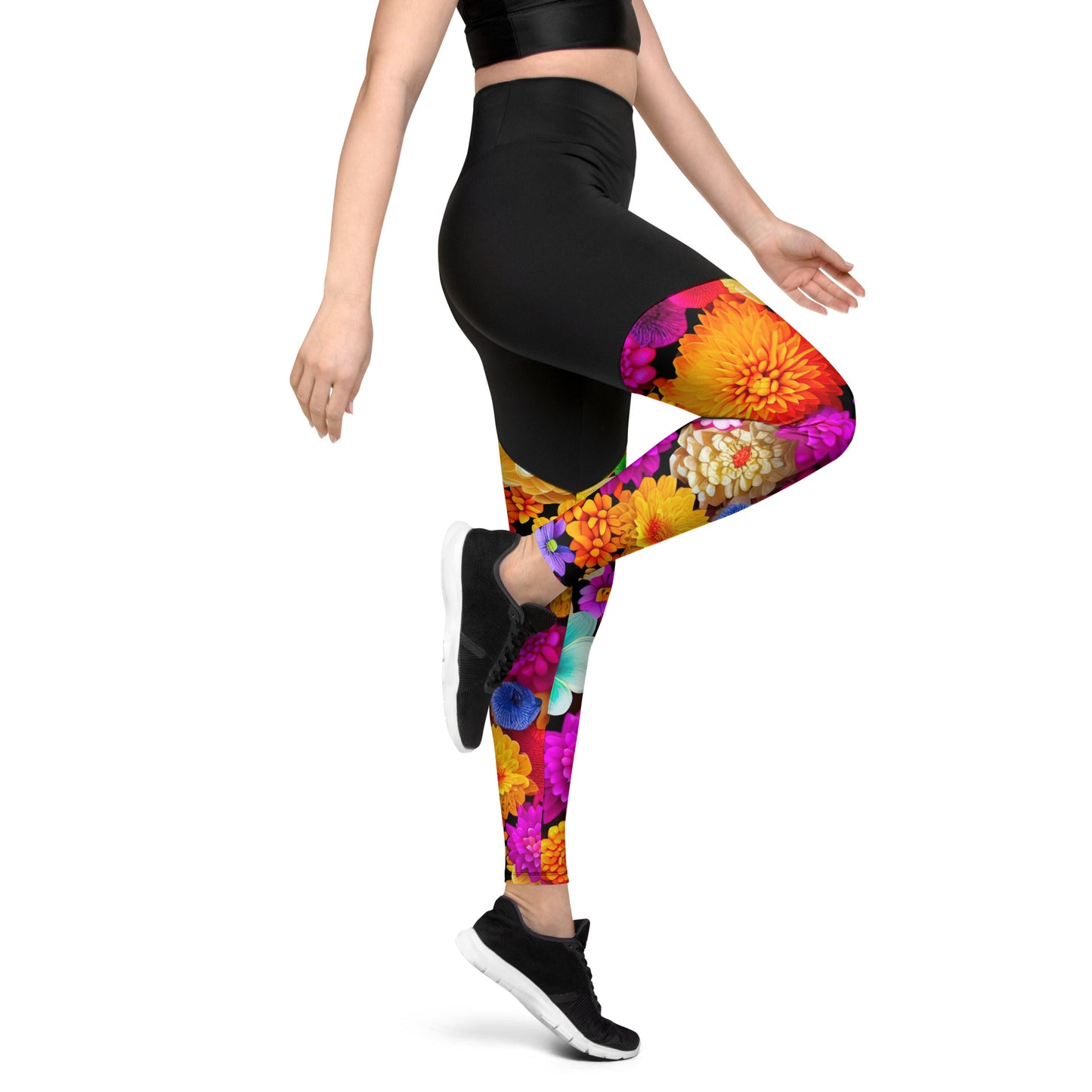 DMV 0238 Floral Sports Leggings