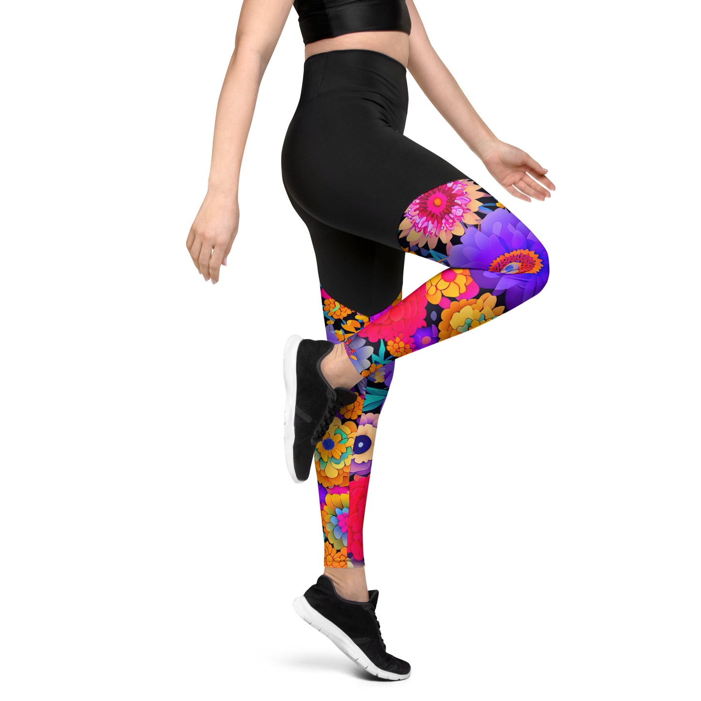 DMV 0220 Floral Sports Leggings