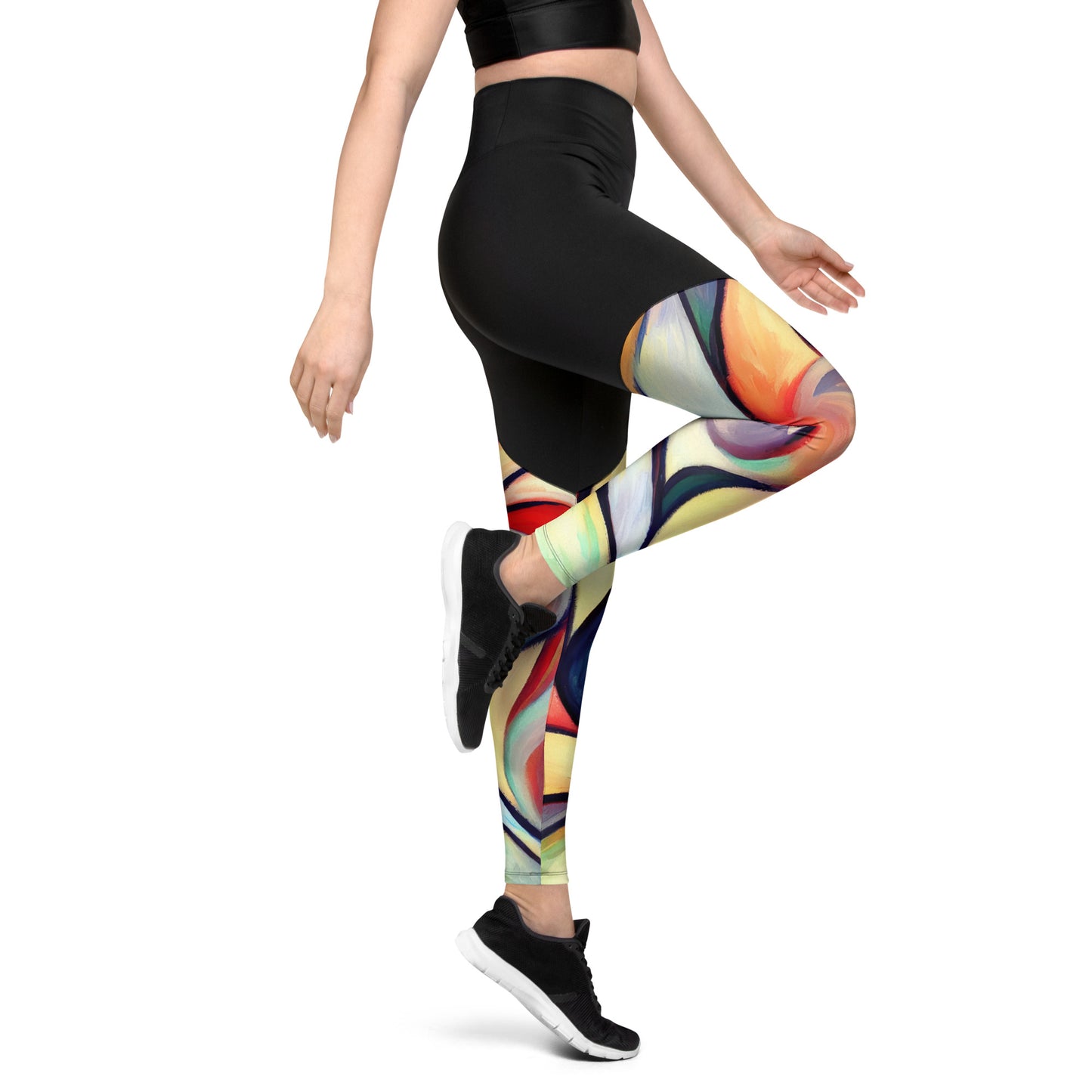 DMV 0277 Abstract Art Sports Leggings