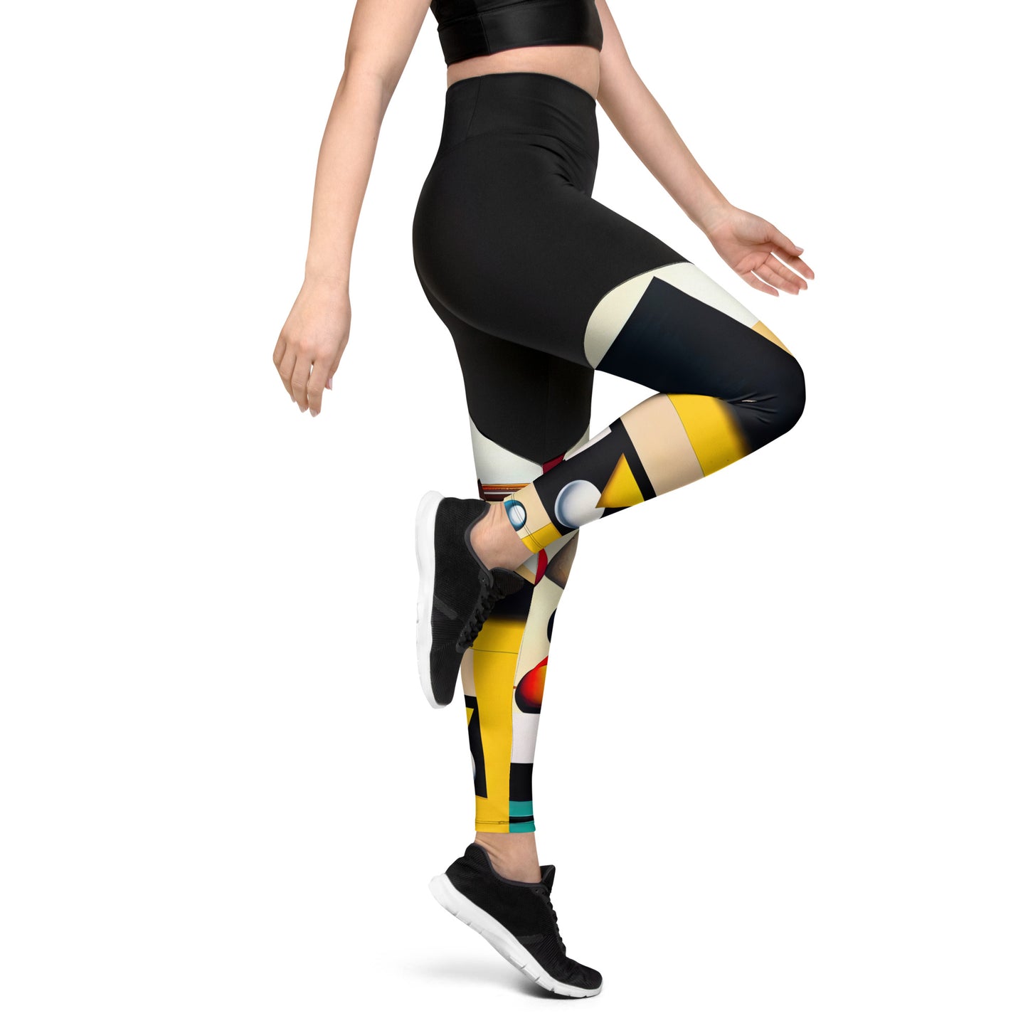 DMV 0055 Retro Art Sports Leggings