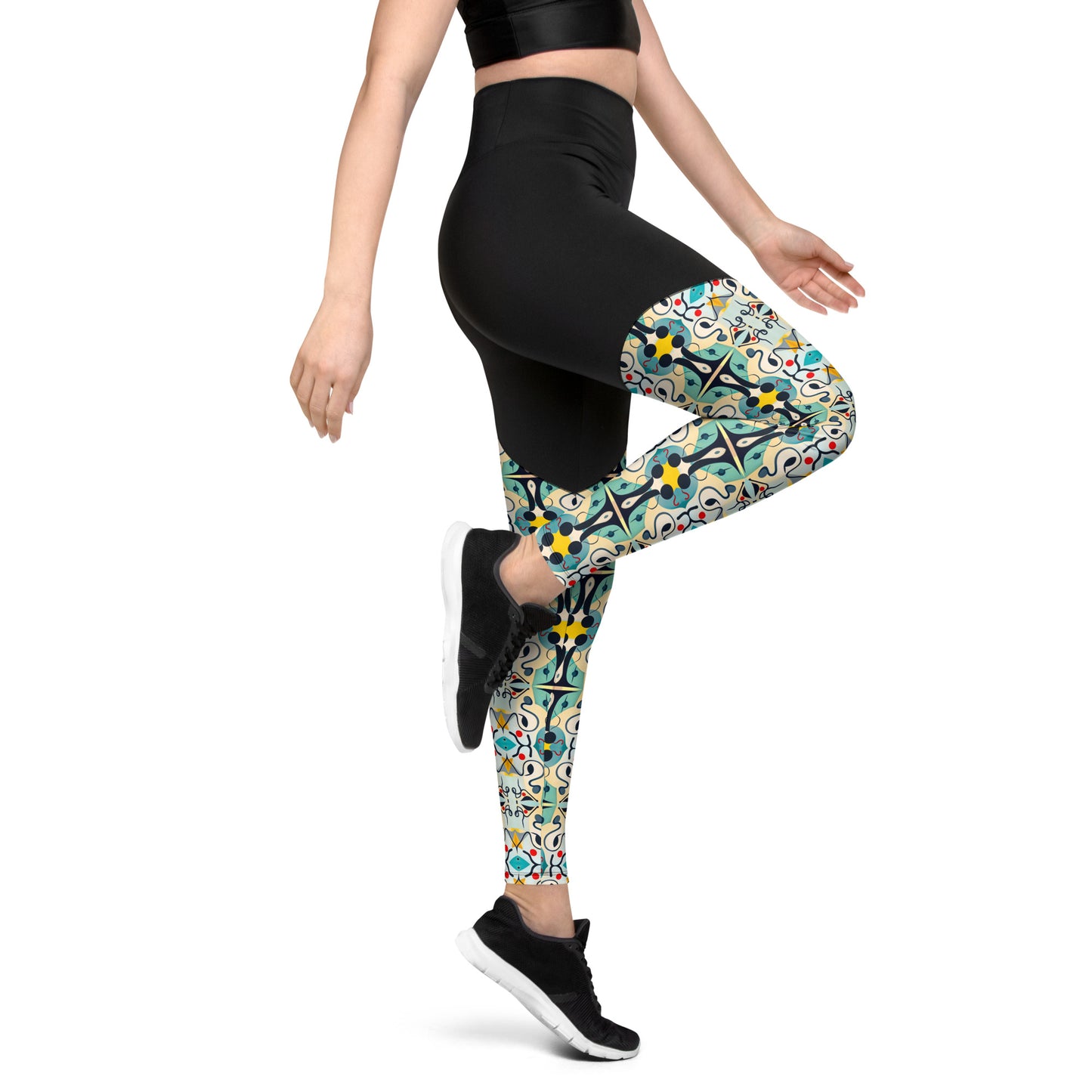 DMV 0076 Vintage Artsy Sports Leggings