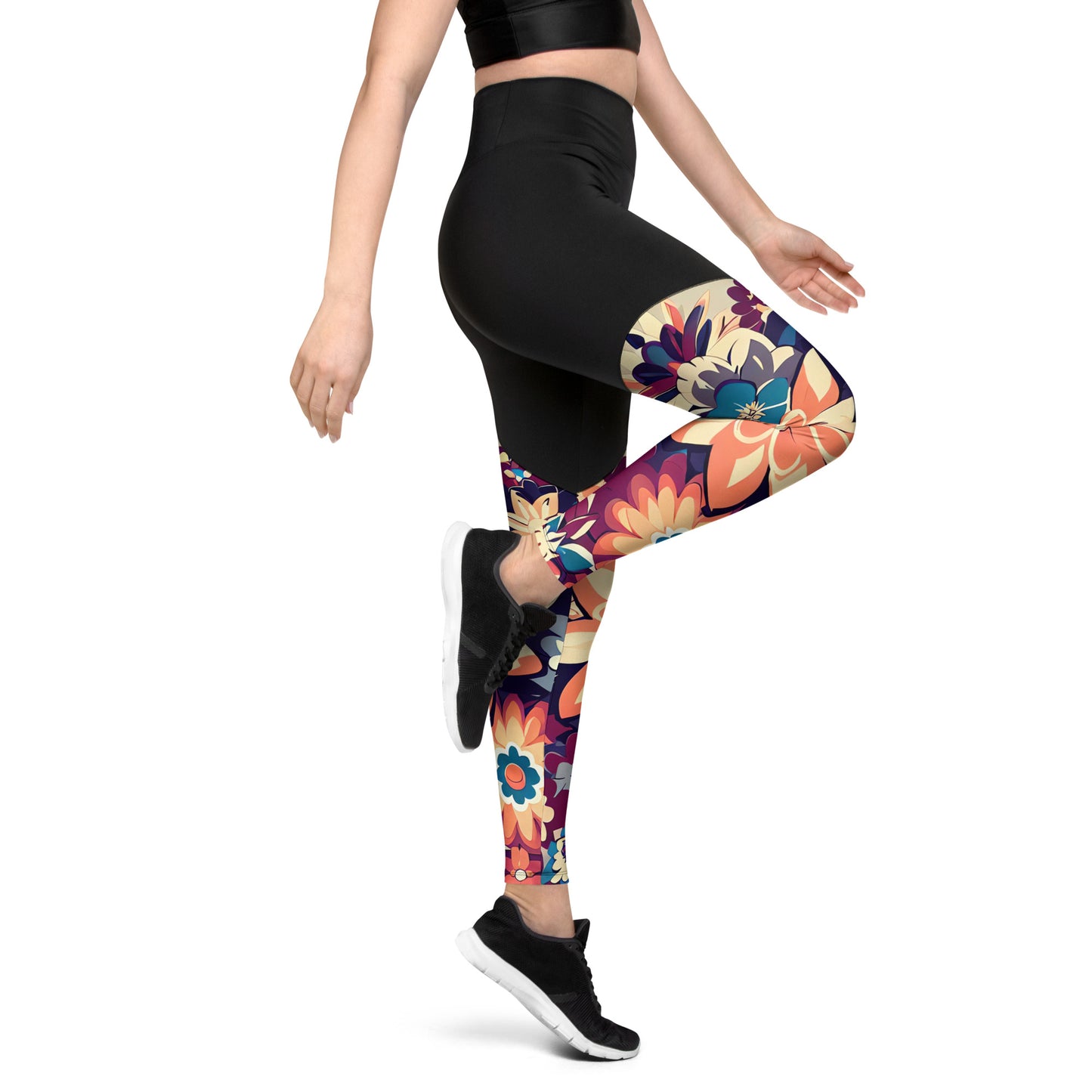 DMV 0253 Floral Sports Leggings