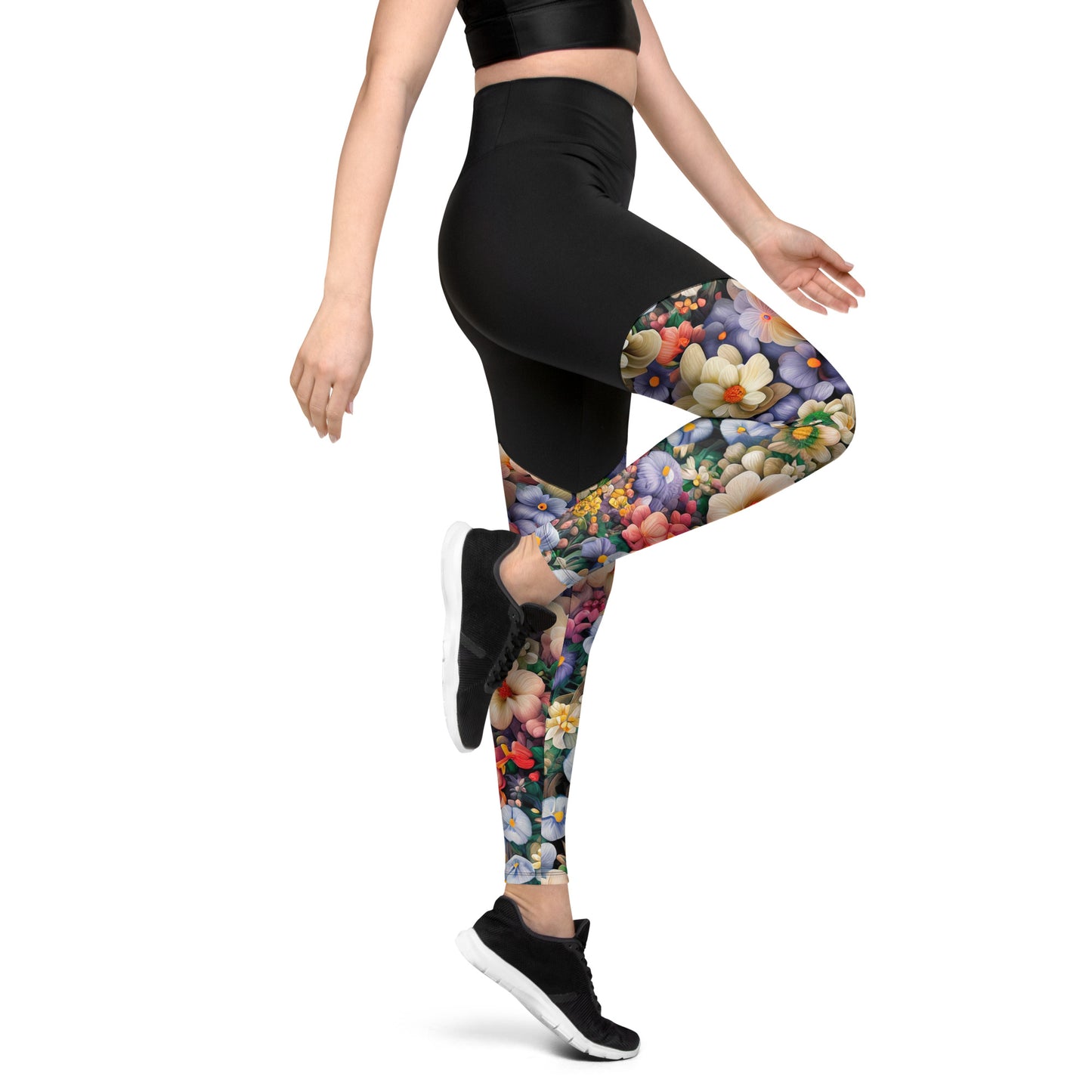 DMV 0114 Floral Sports Leggings