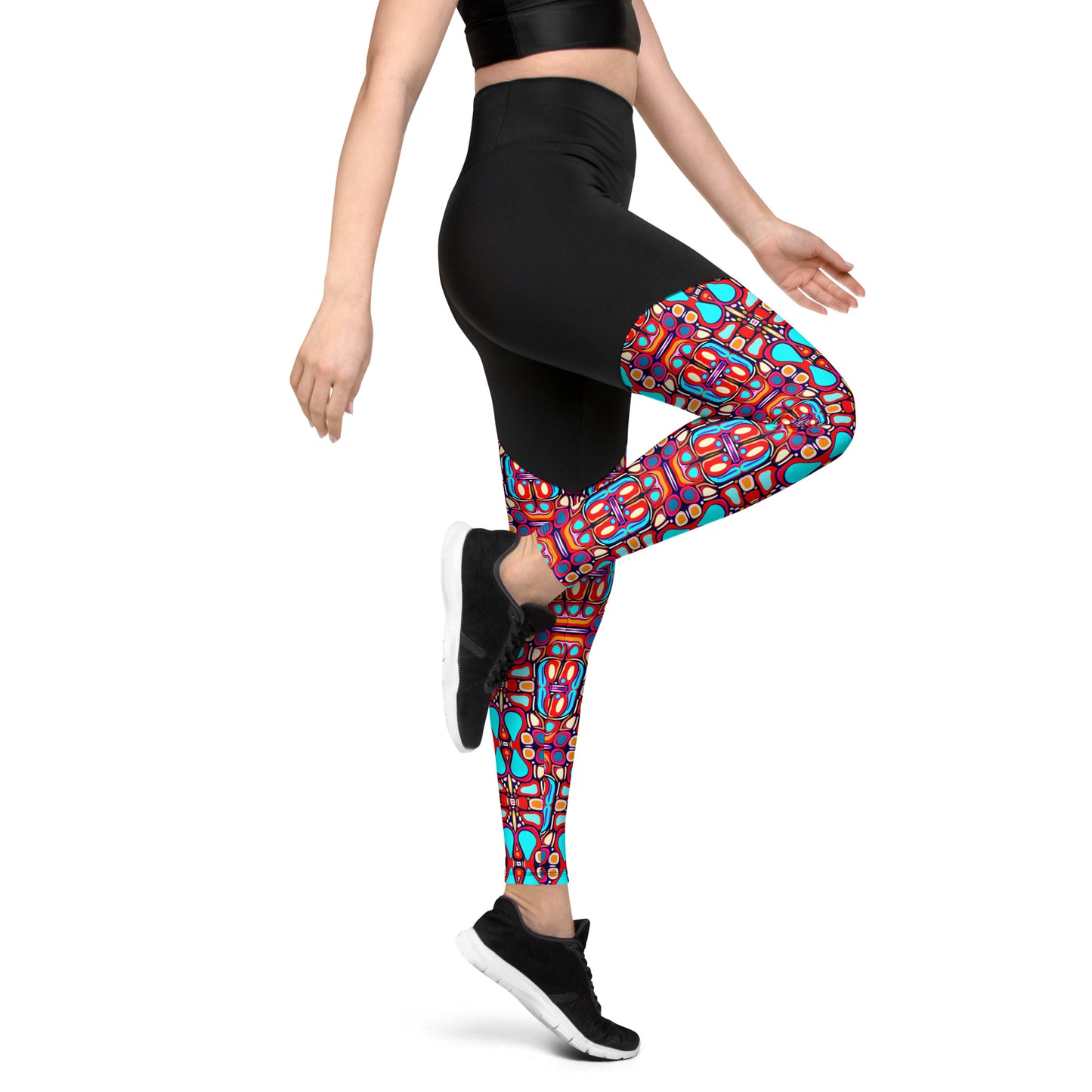 DMV 0094 Vintage Artsy Sports Leggings