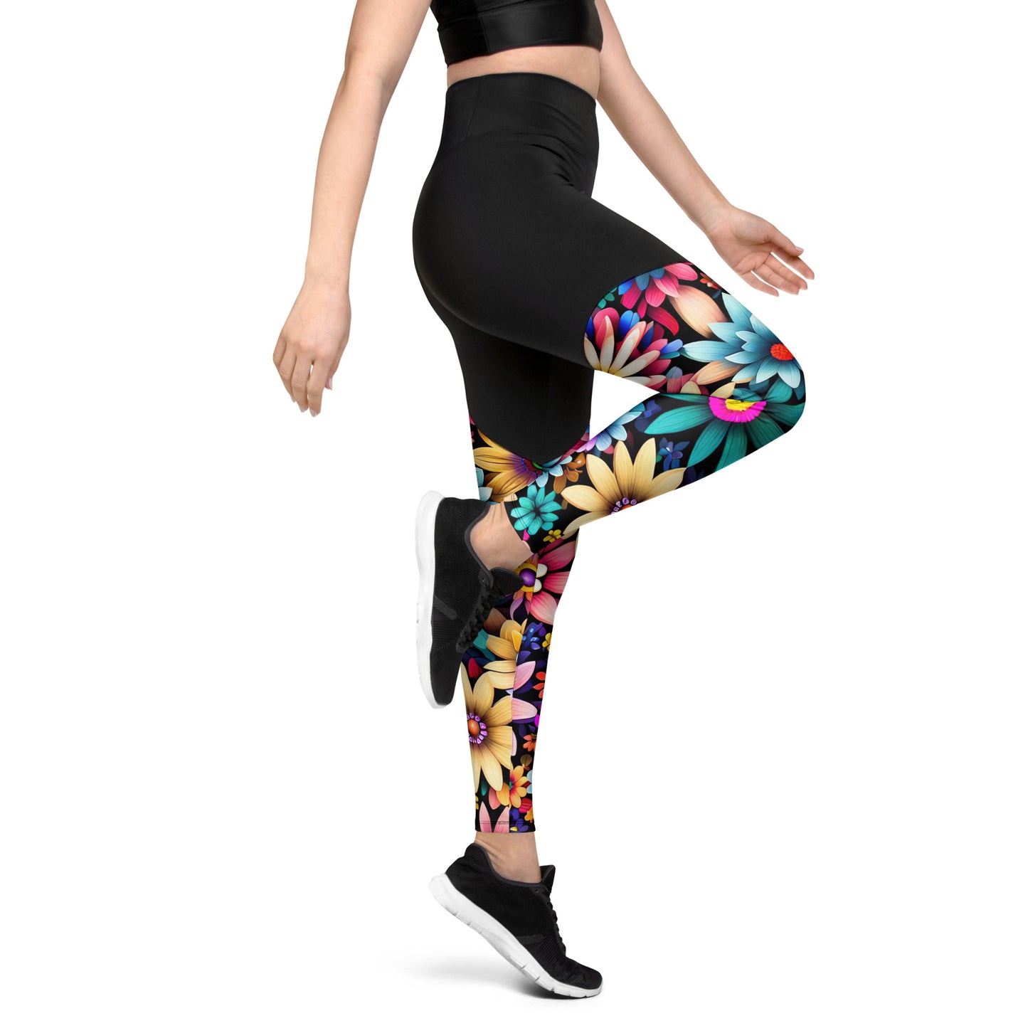 DMV 0265 Floral Sports Leggings