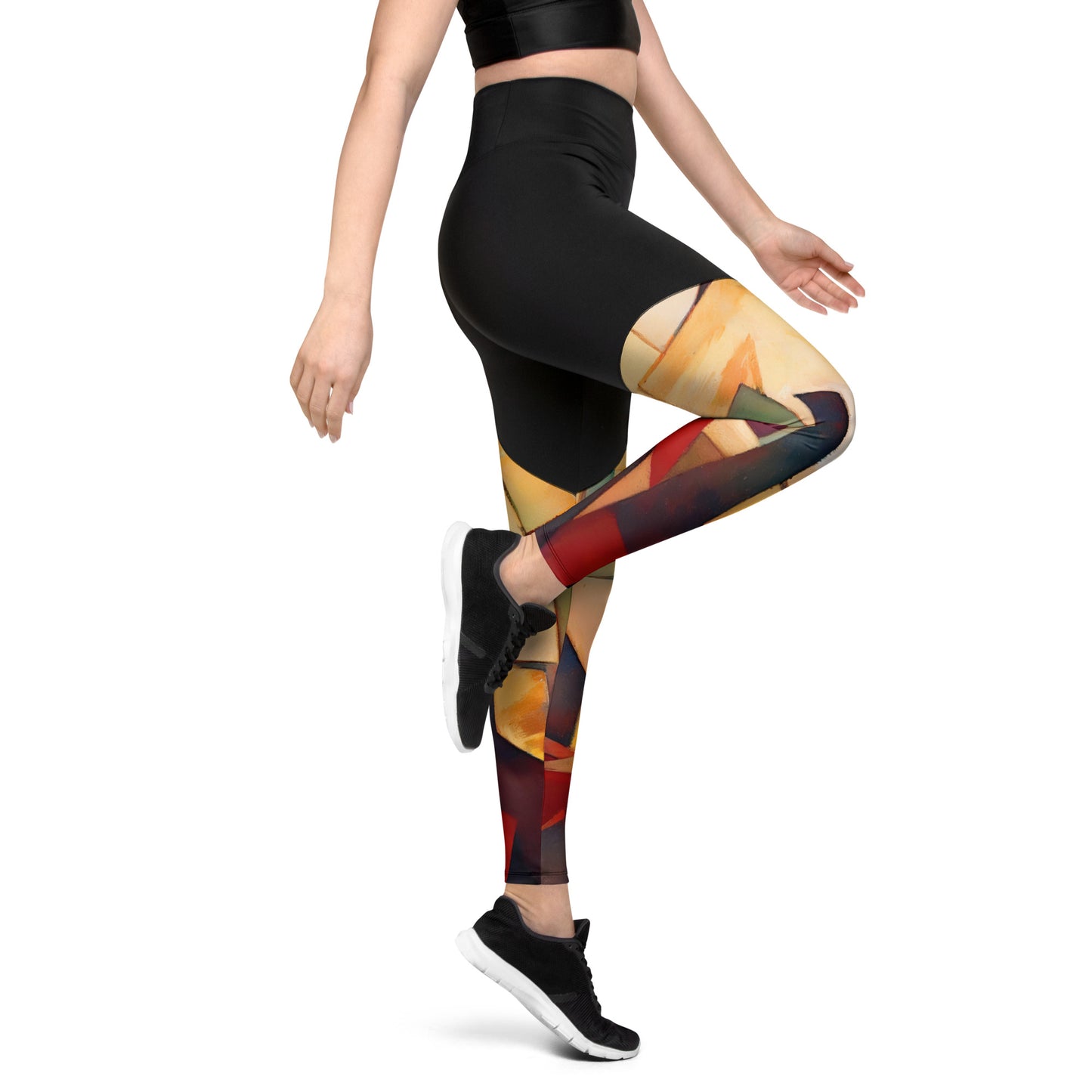 DMV 0251 Abstract Art Sports Leggings