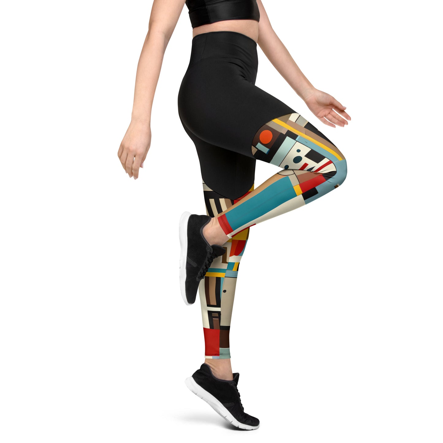 DMV 0413 Abstract Art Sports Leggings