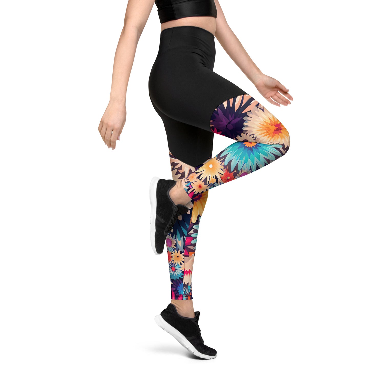 DMV 0404 Floral Sports Leggings