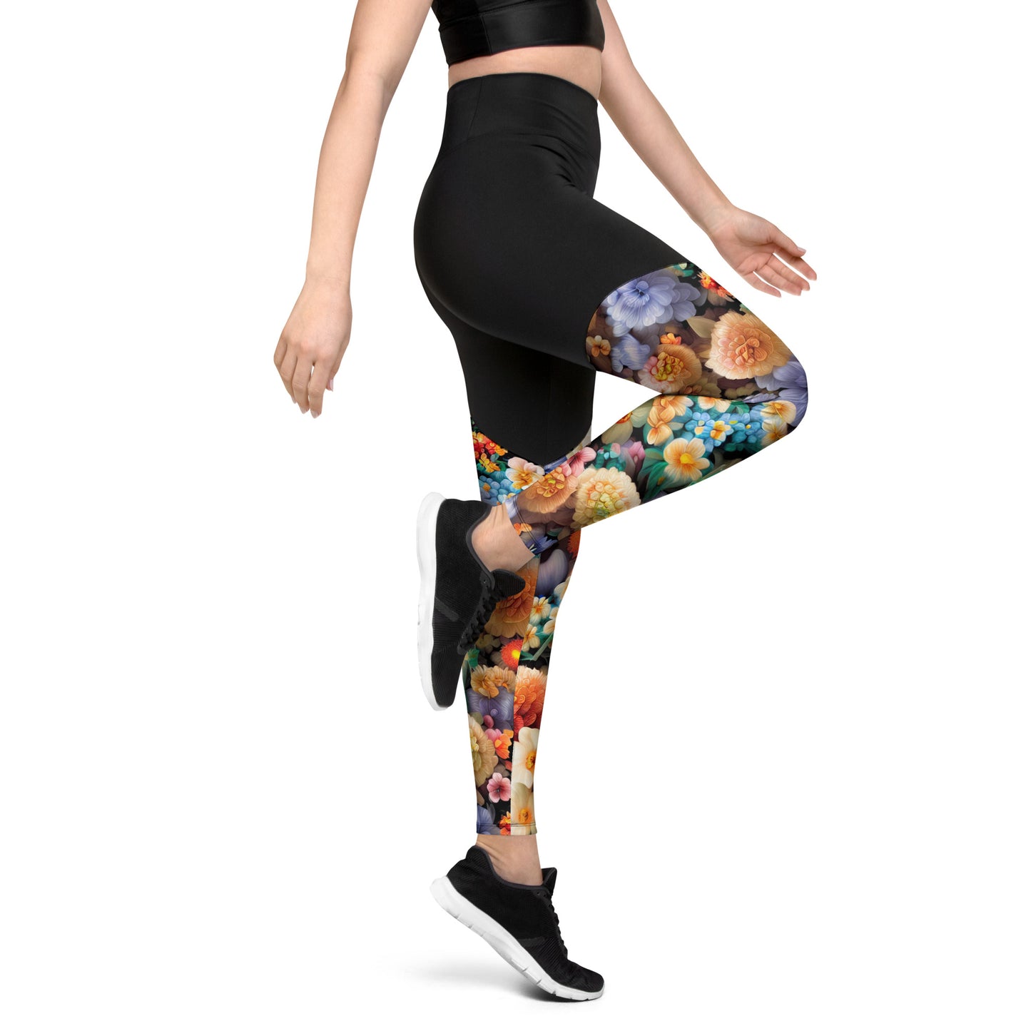 DMV 0302 Floral Sports Leggings