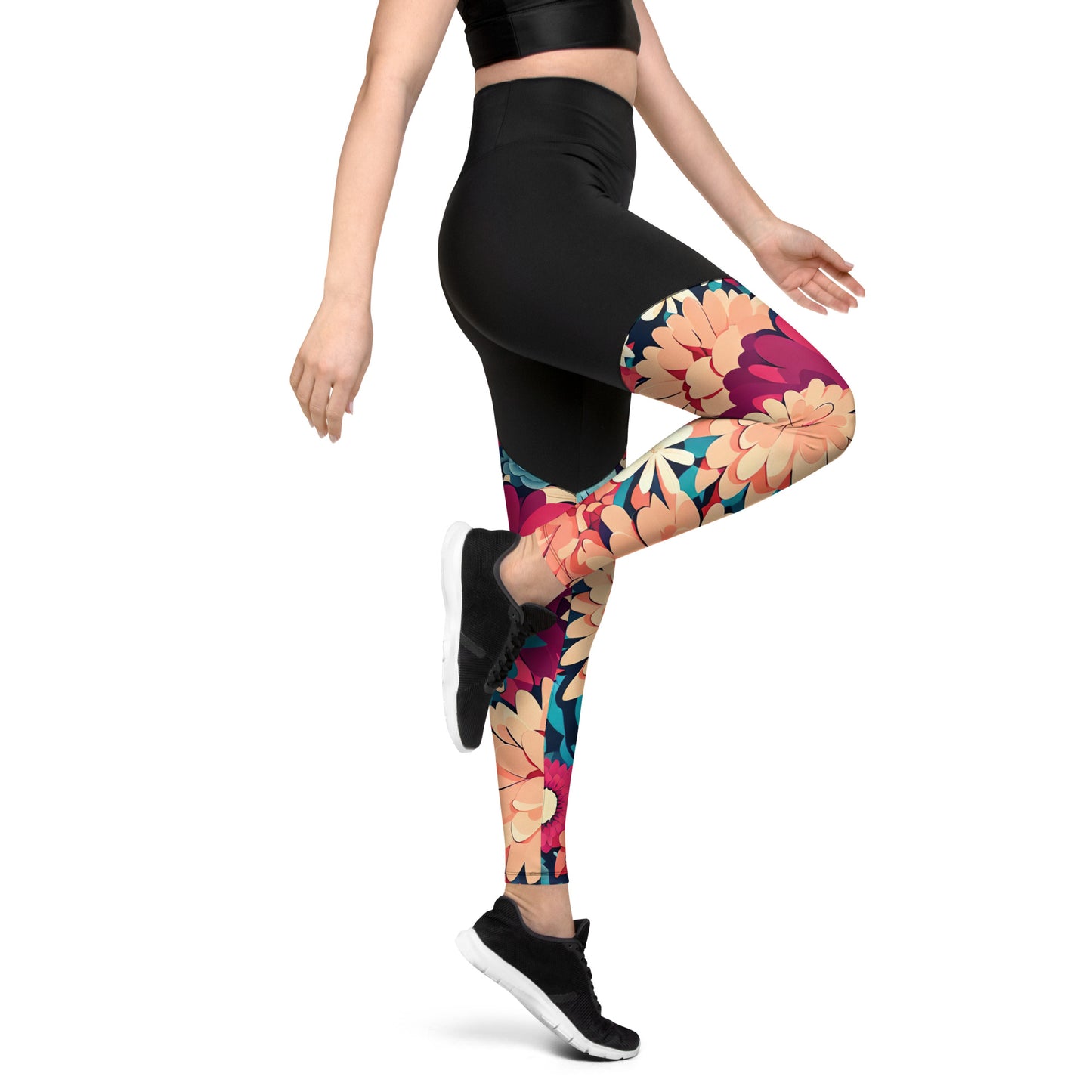 DMV 0293 Floral Sports Leggings