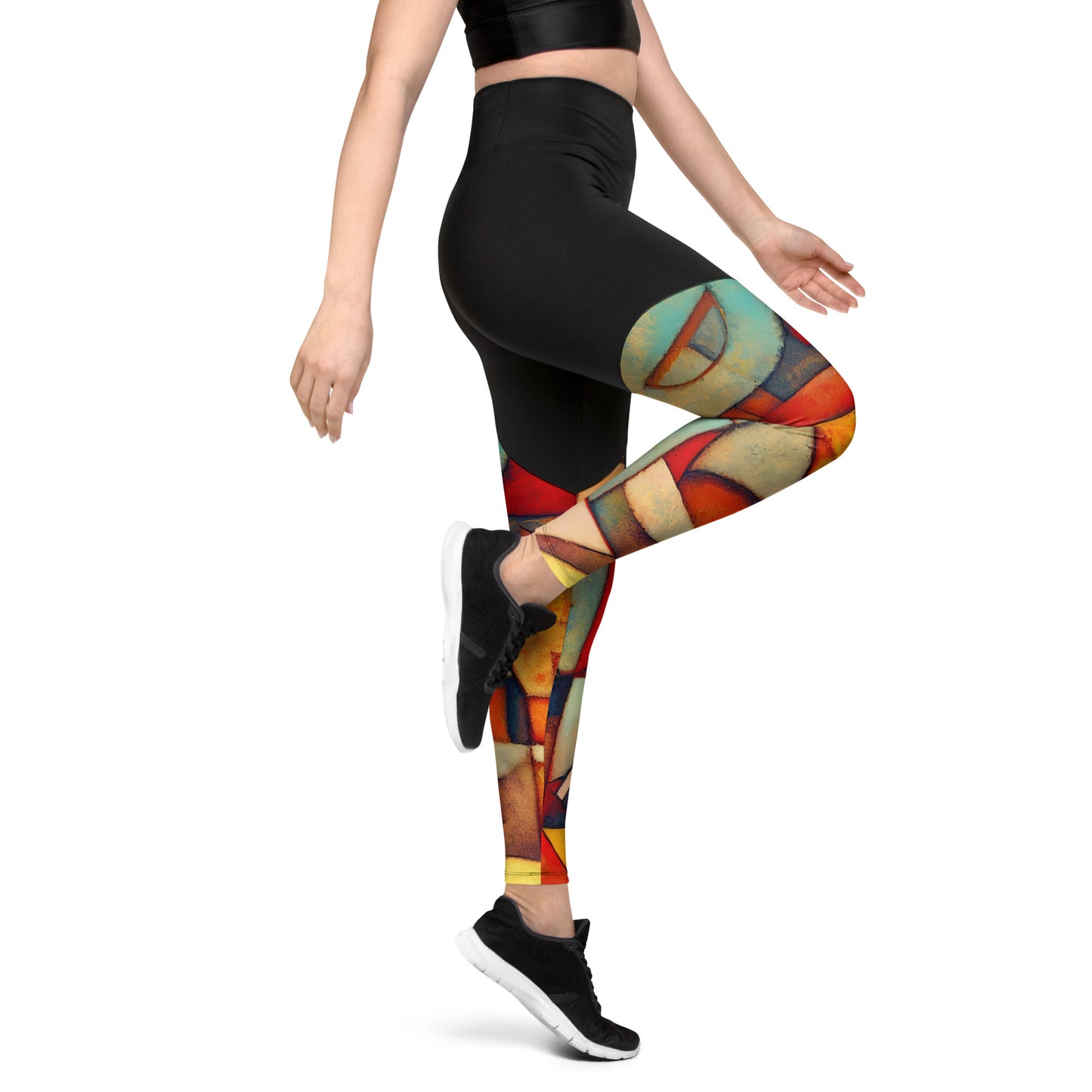 DMV 0298 Retro Art Sports Leggings