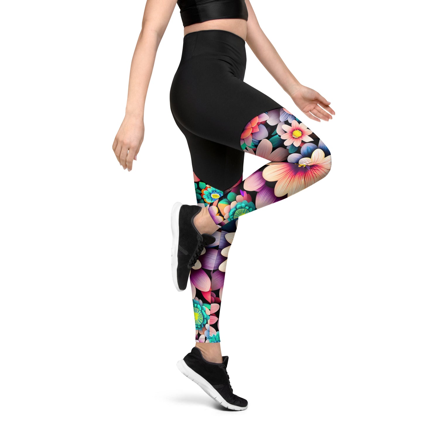 DMV 0515 Floral Sports Leggings