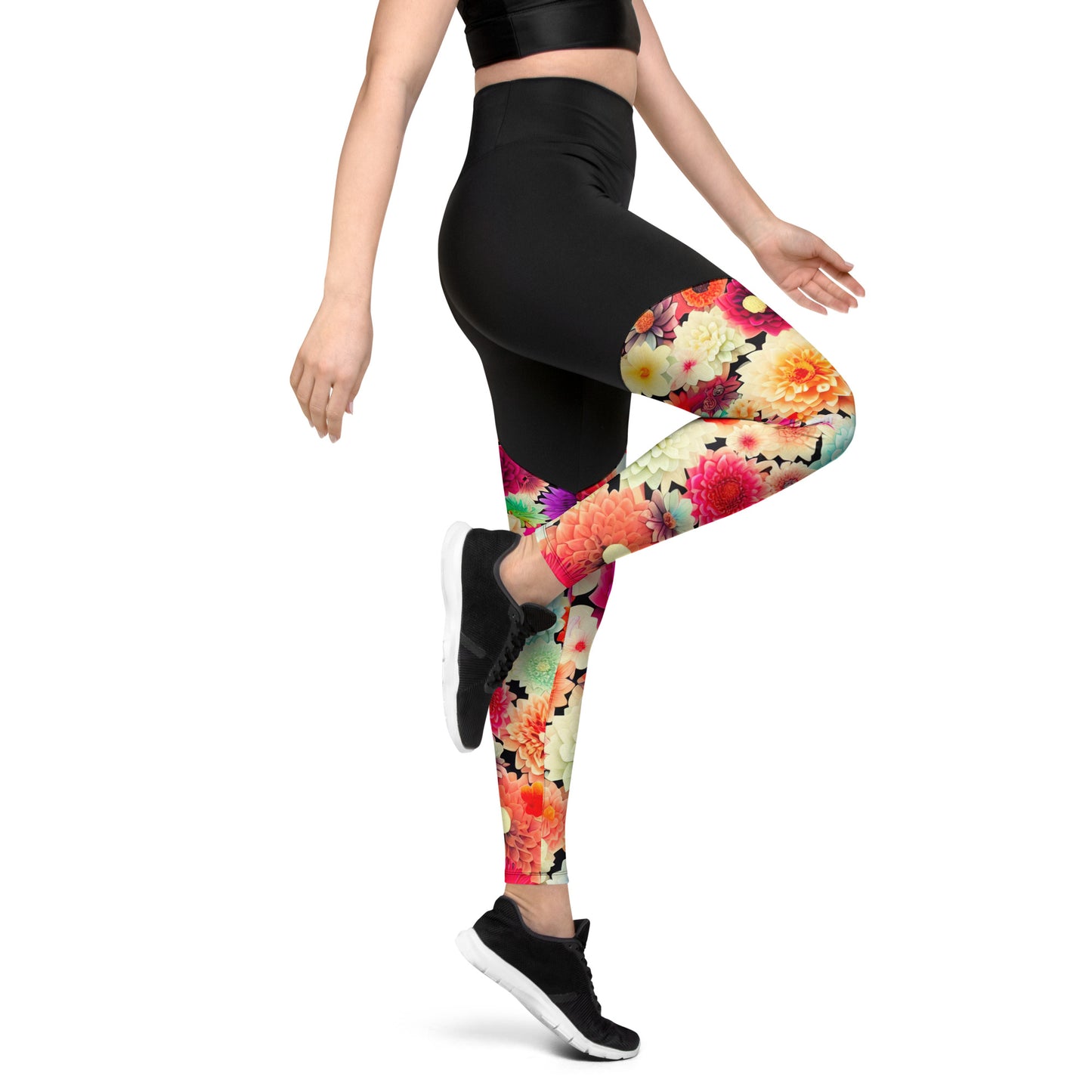 DMV 0424 Floral Sports Leggings