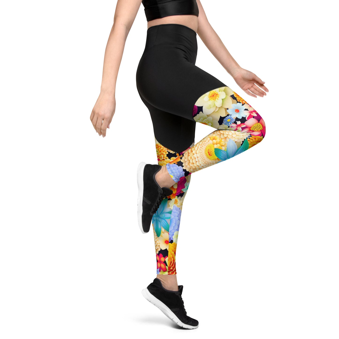 DMV 0310 Floral Sports Leggings