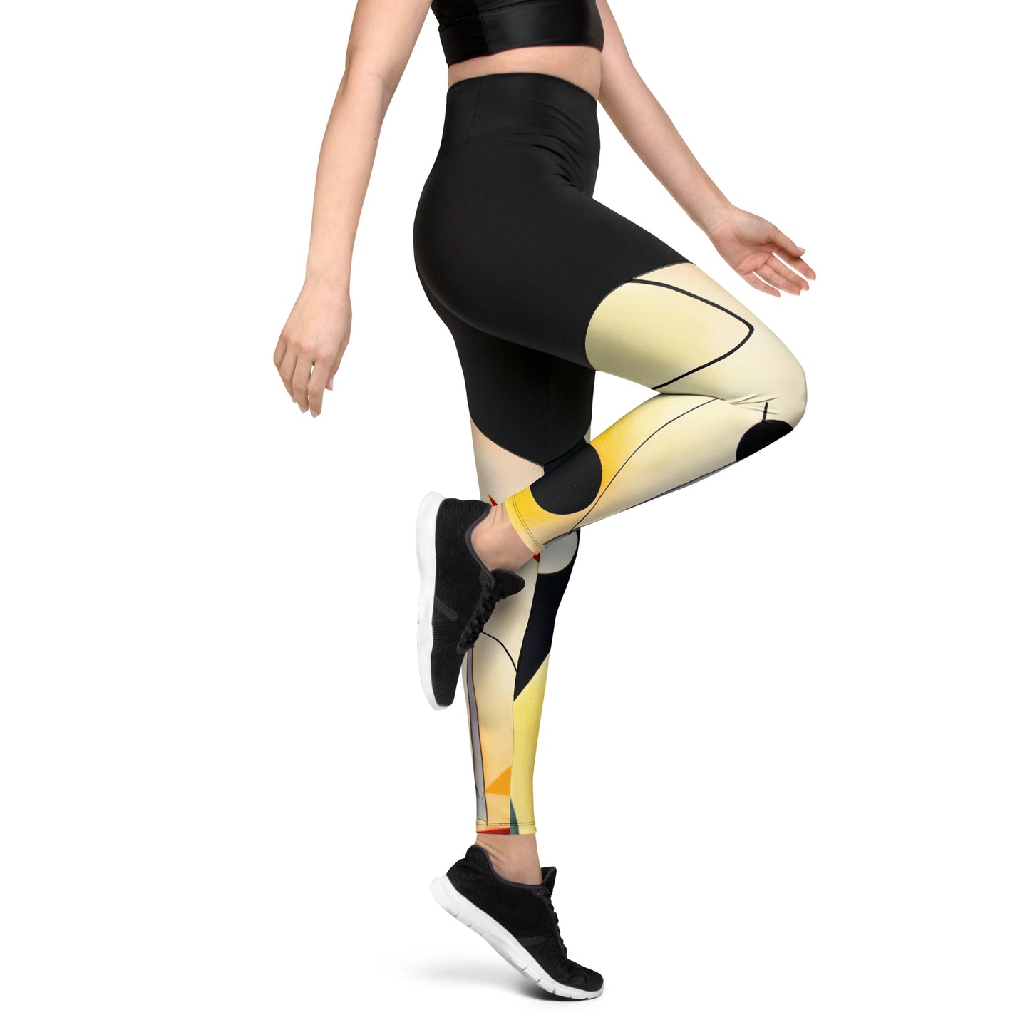 DMV 0393 Retro Art Sports Leggings