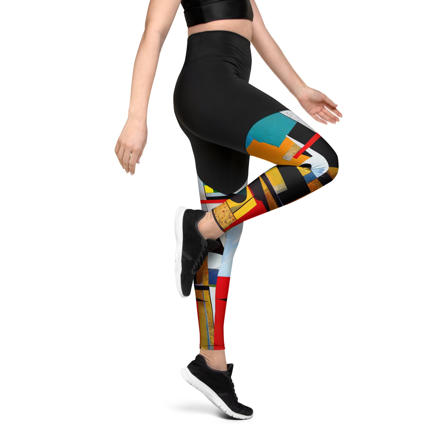 DMV 0554 Retro Art Sports Leggings