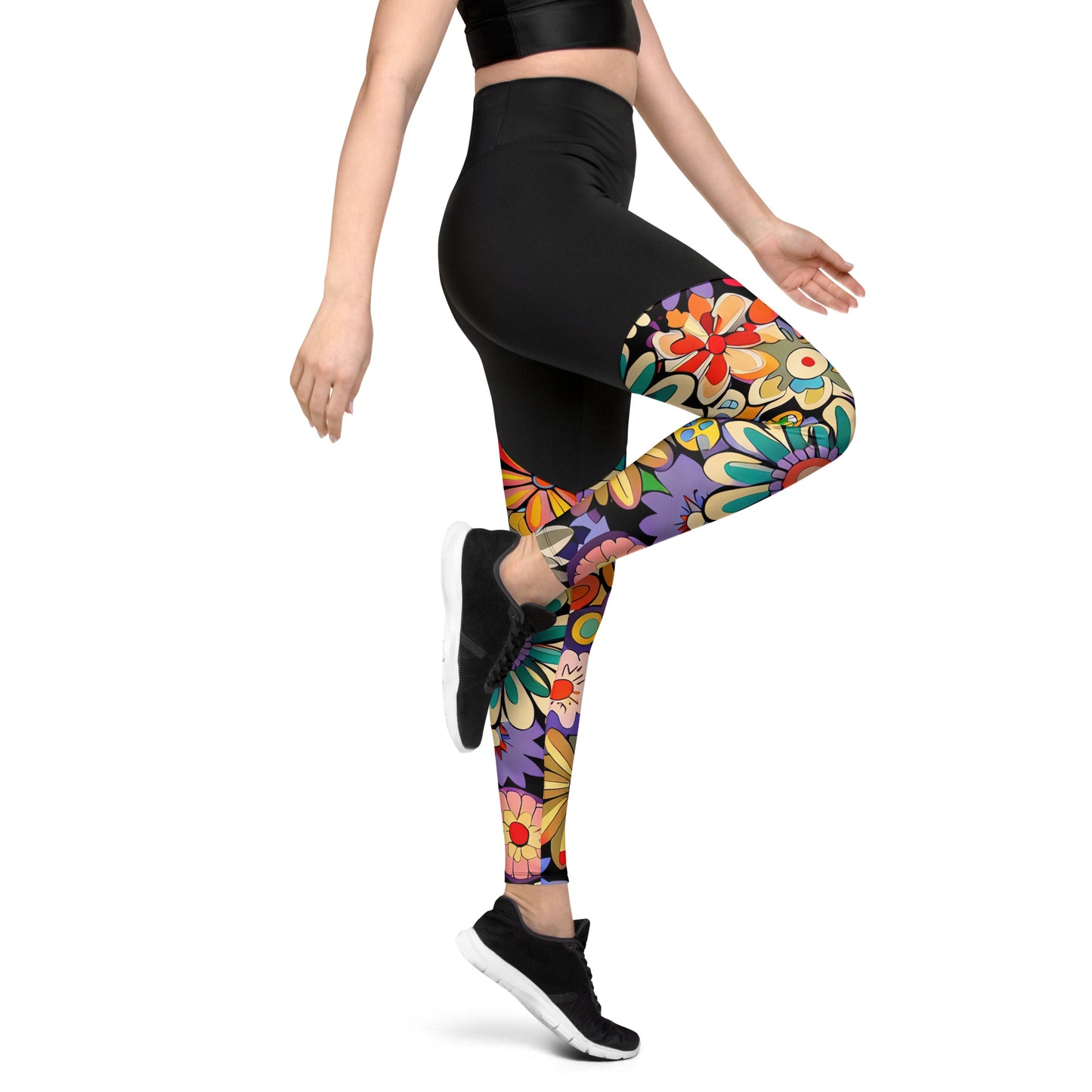 DMV 0832 Floral Sports Leggings