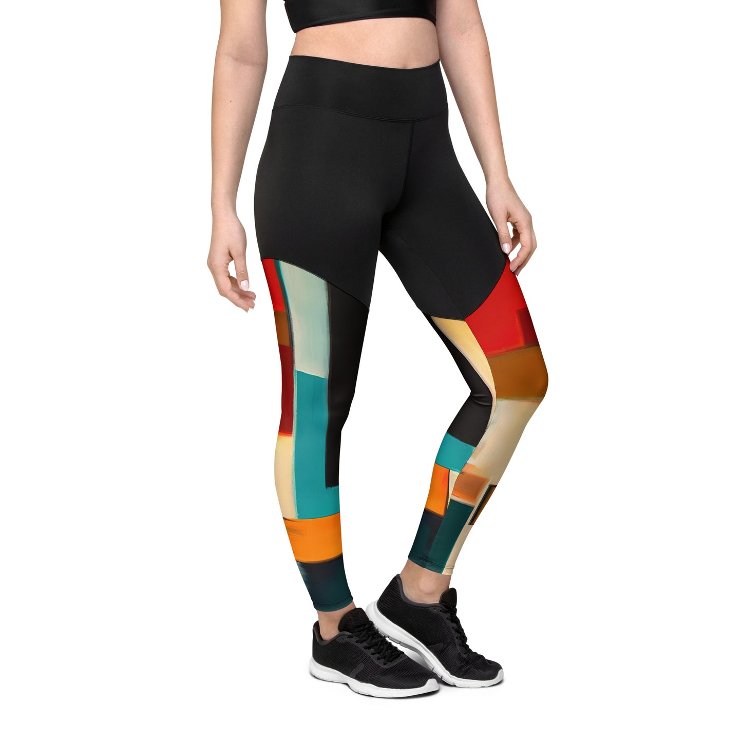 DMV 0282 Abstract Art Sports Leggings