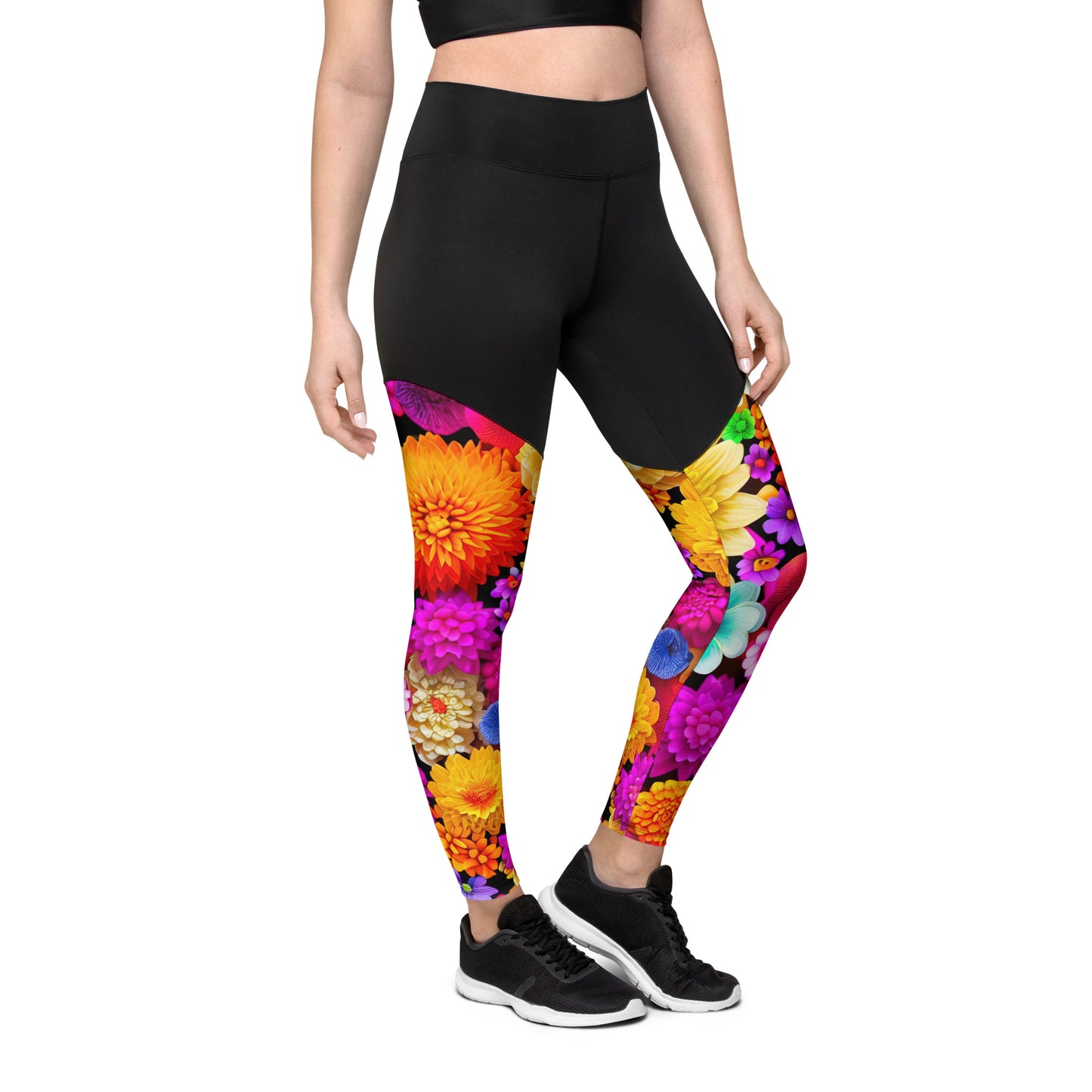 DMV 0238 Floral Sports Leggings