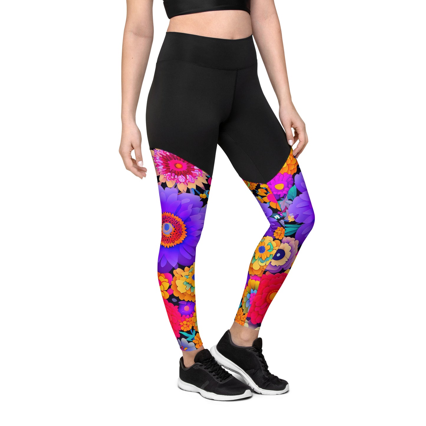 DMV 0220 Floral Sports Leggings