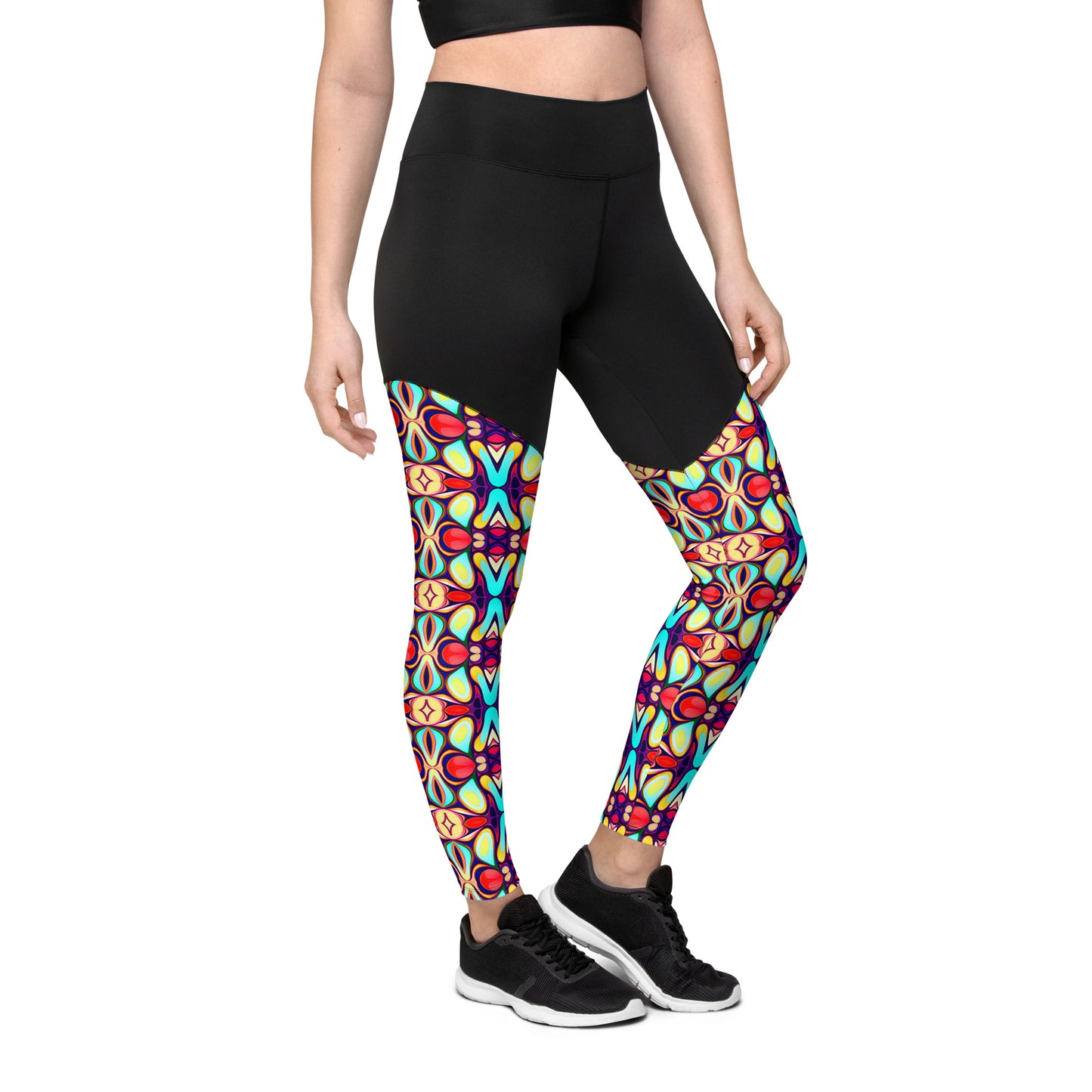 DMV 0036 Vintage Artsy Sports Leggings