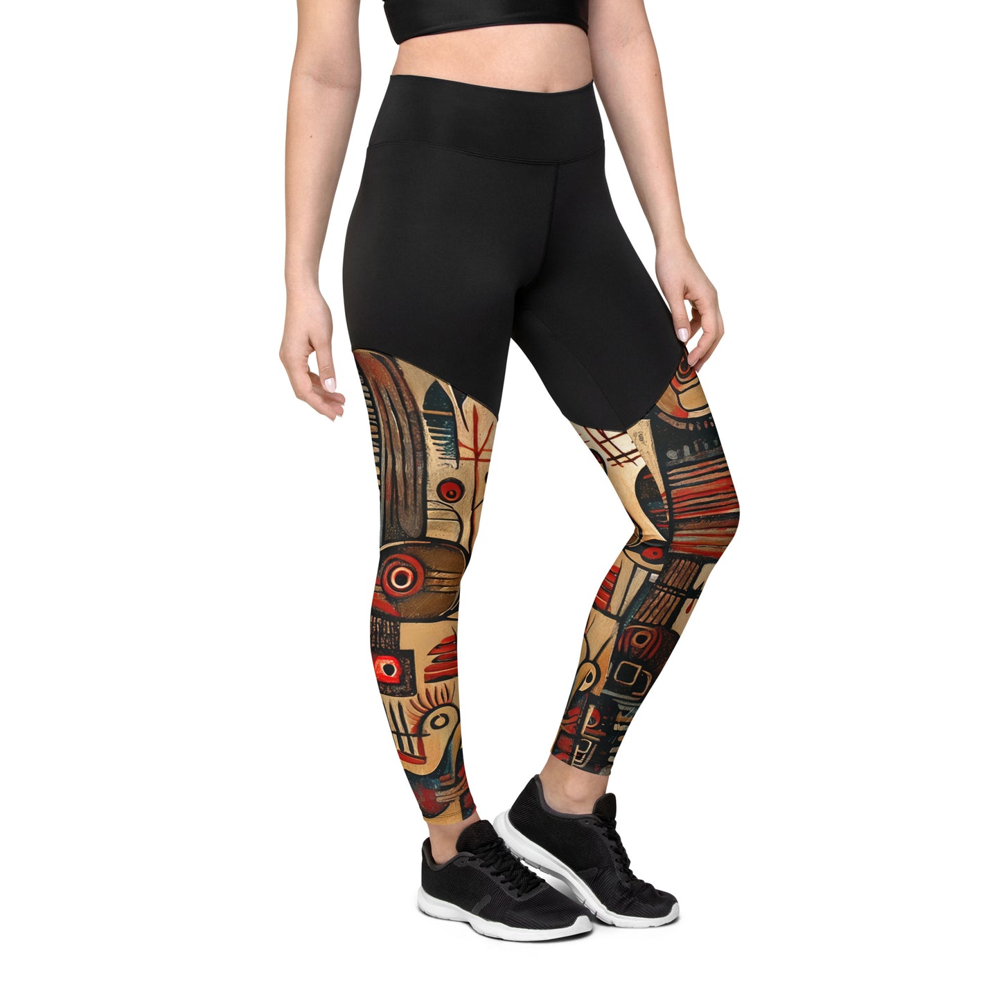 DMV 0256 Retro Art Sports Leggings