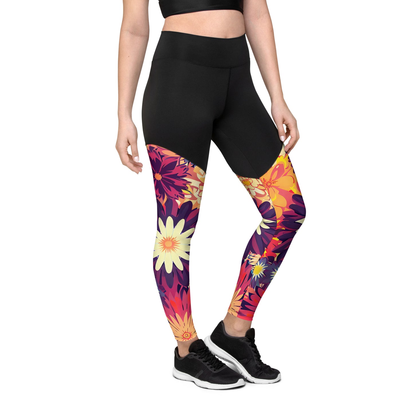 DMV 0097 Floral Sports Leggings