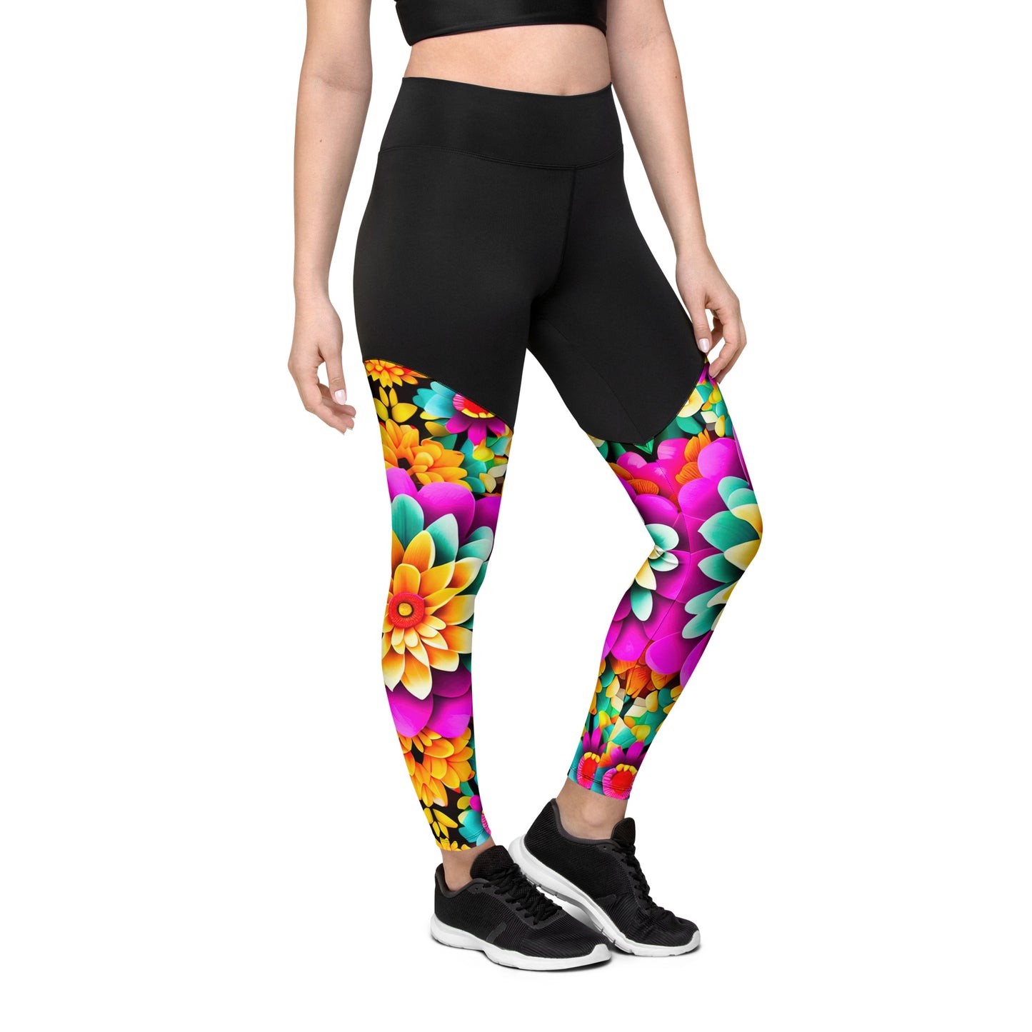 DMV 0250 Floral Sports Leggings