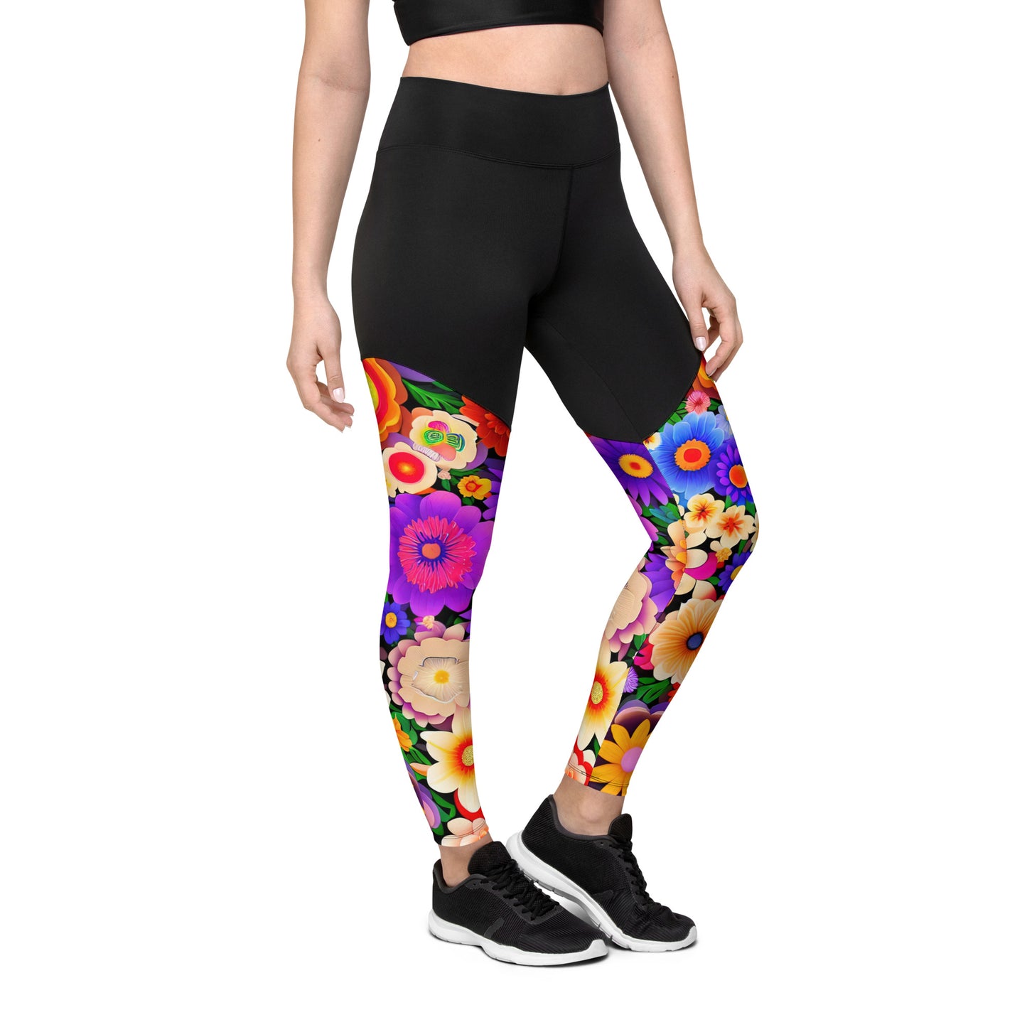 DMV 0309 Floral Sports Leggings