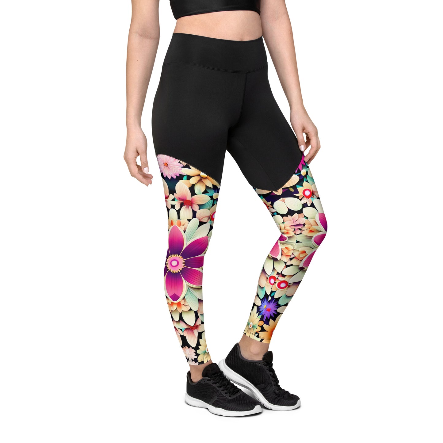 DMV 0307 Floral Sports Leggings