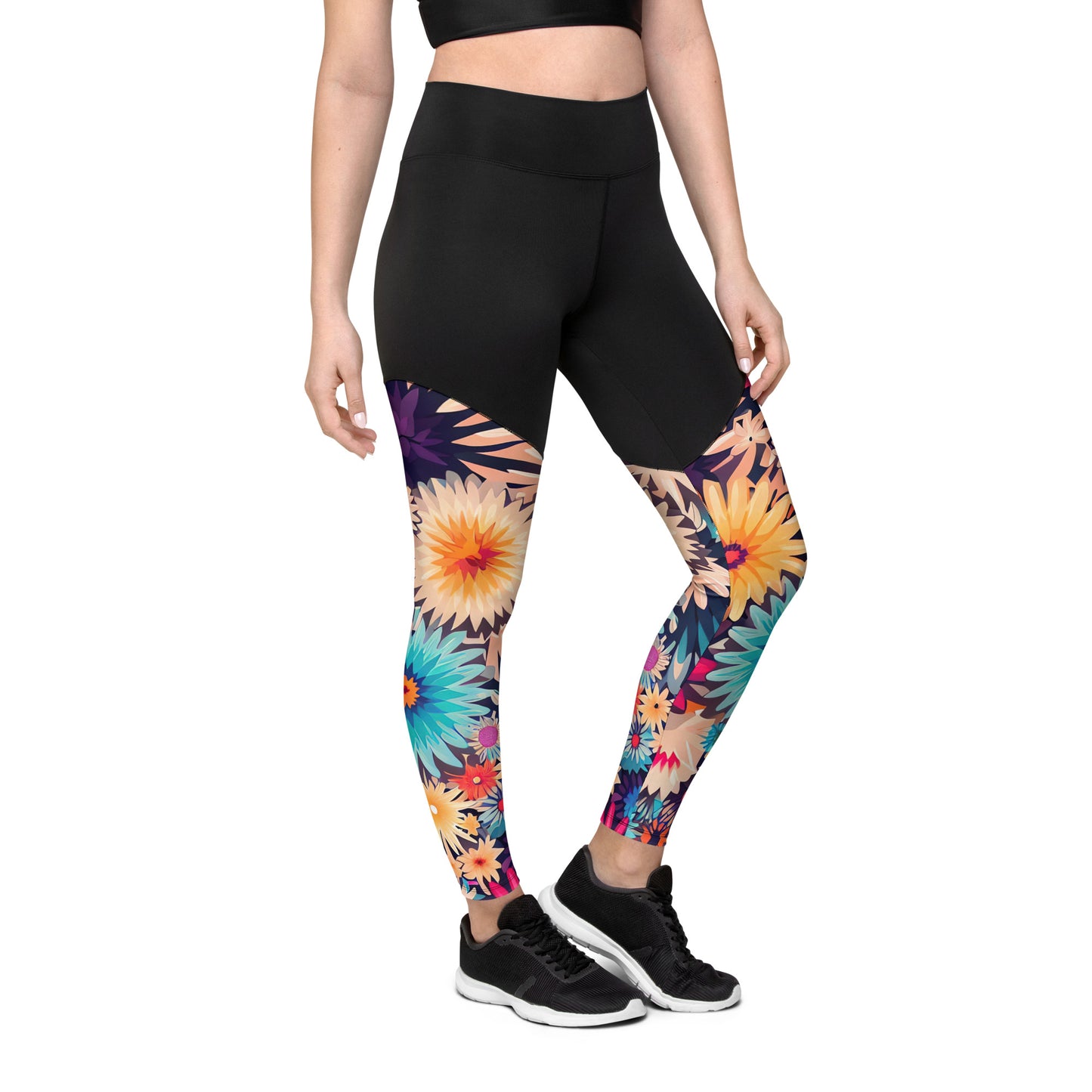 DMV 0404 Floral Sports Leggings