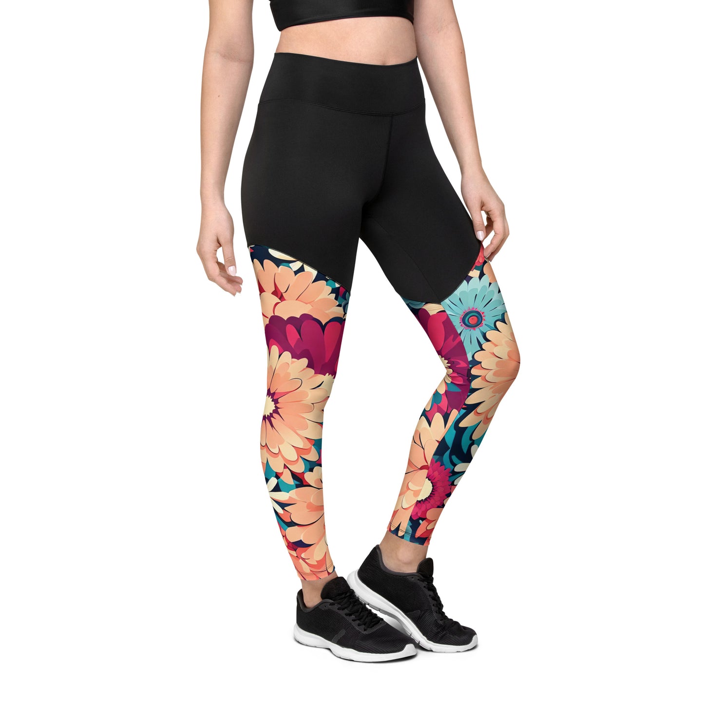 DMV 0293 Floral Sports Leggings