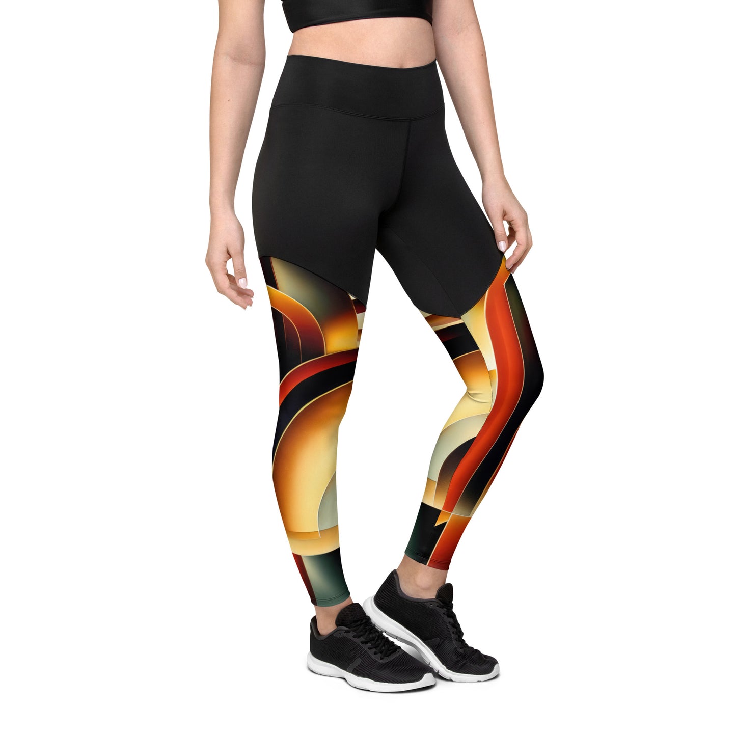 DMV 0261 Retro Art Sports Leggings