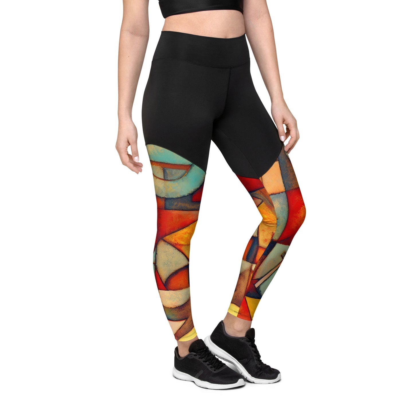 DMV 0298 Retro Art Sports Leggings