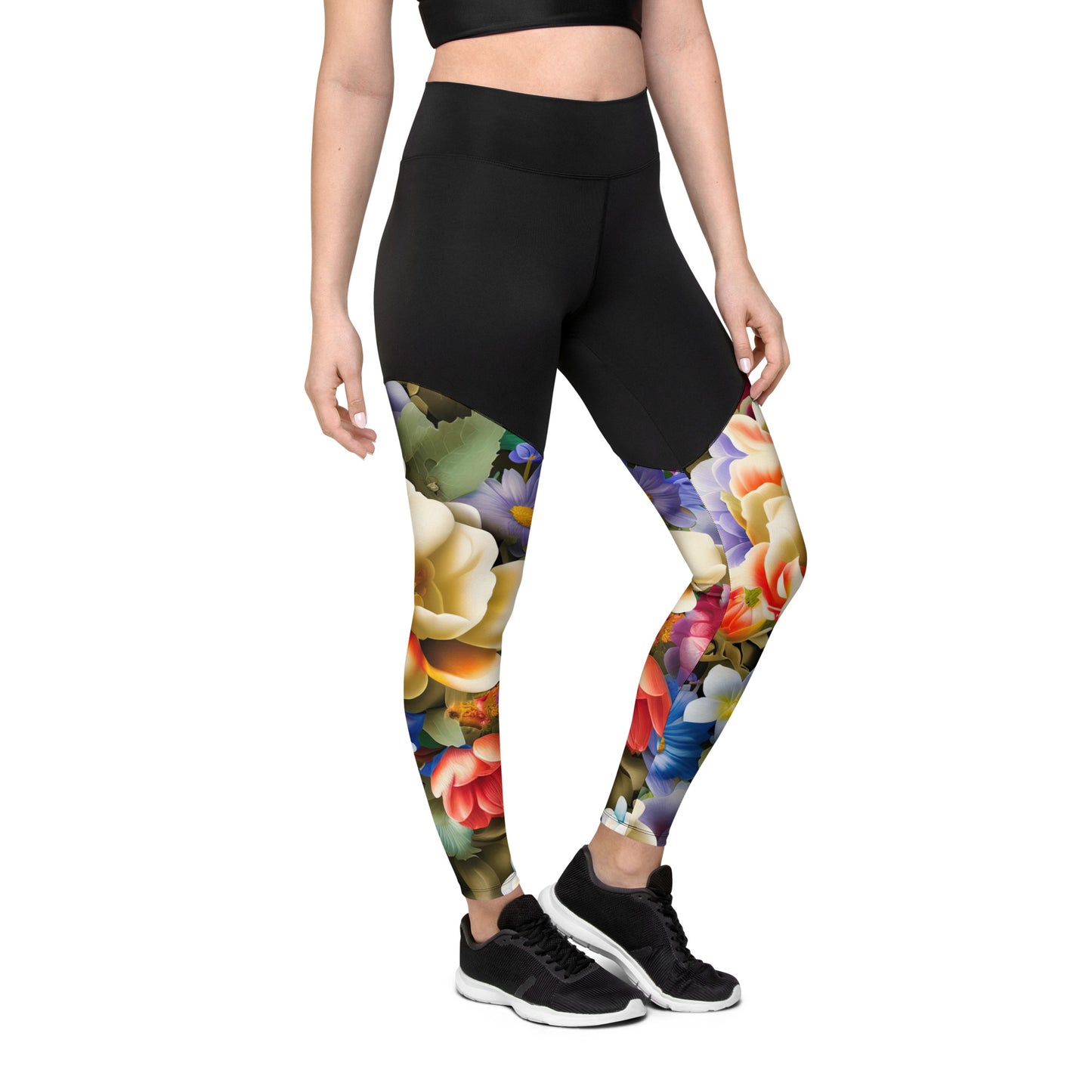 DMV 0268 Floral Sports Leggings