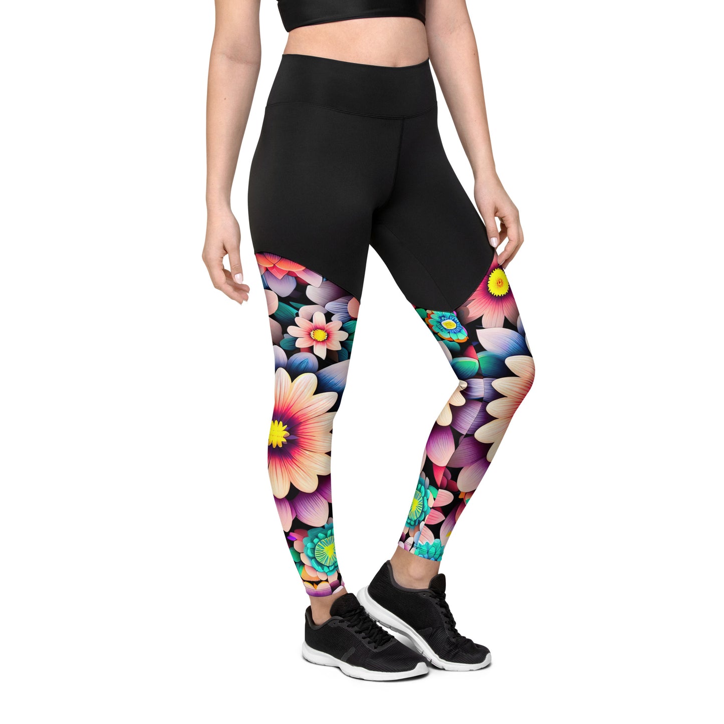 DMV 0515 Floral Sports Leggings