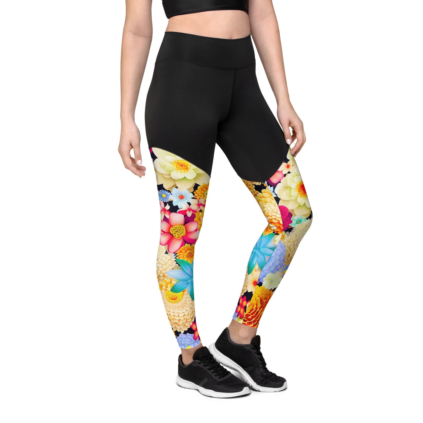 DMV 0310 Floral Sports Leggings