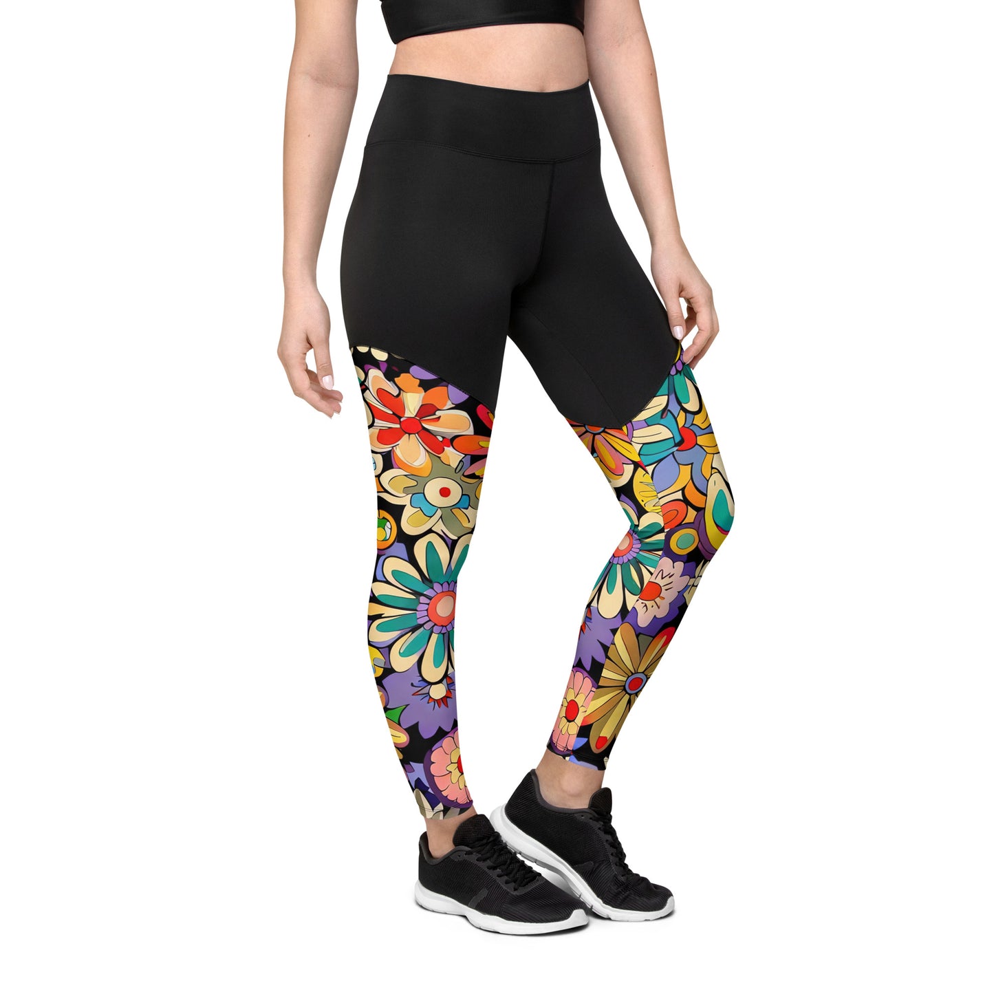 DMV 0832 Floral Sports Leggings