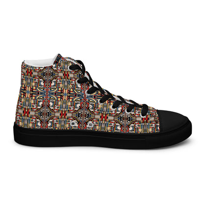 DMV 0283 Chic Boho Women’s high top canvas shoes