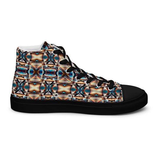 DMV 0275 Conceptual Artsy Women’s high top canvas shoes