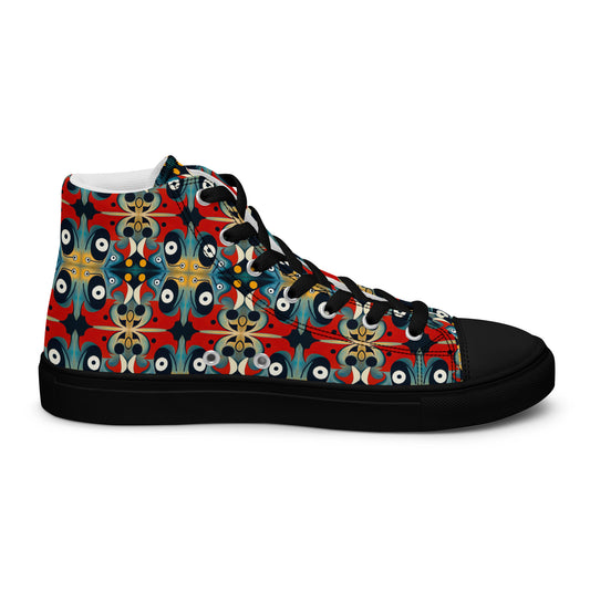 DMV 0269 Vintage Artsy Women’s high top canvas shoes