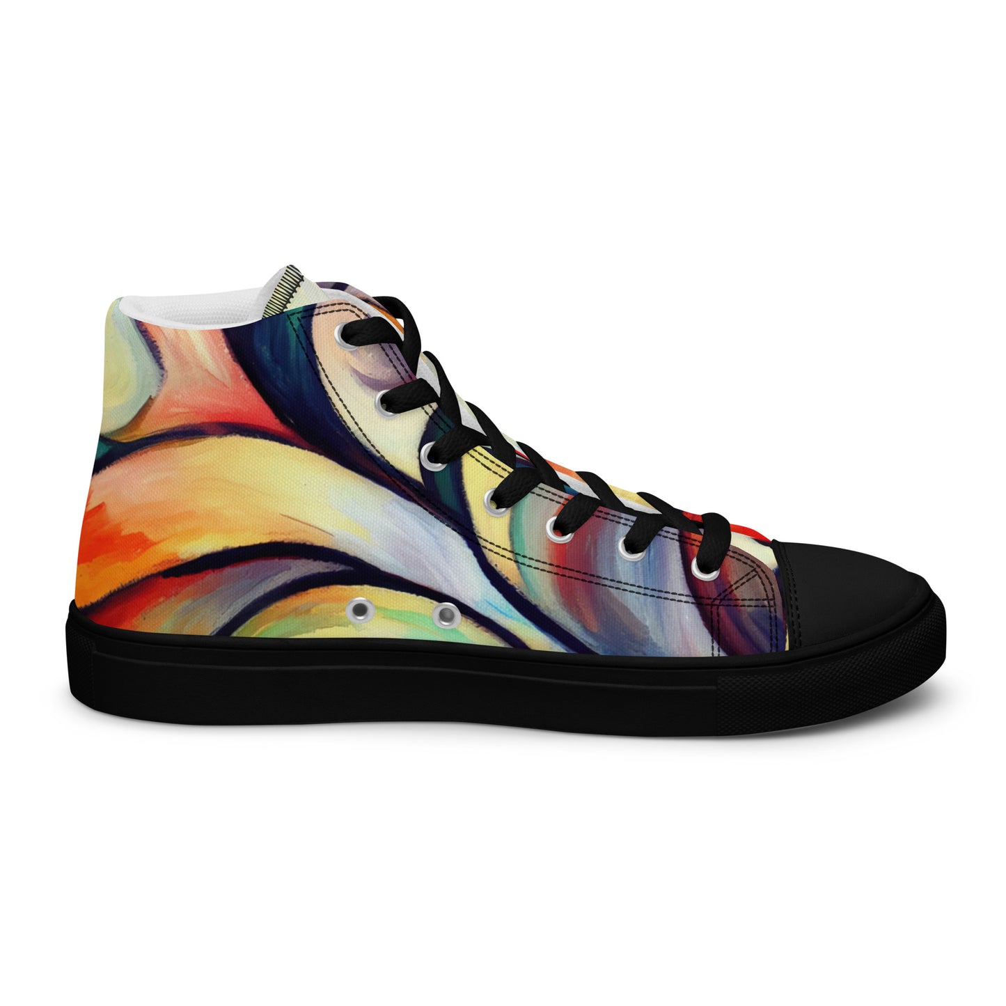 DMV 0277 Abstract Art Women’s high top canvas shoes