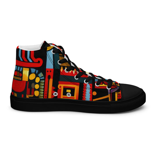 DMV 0233 Psy Art Women’s high top canvas shoes