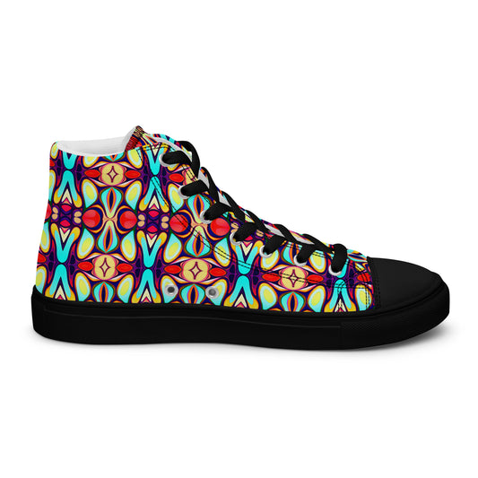 DMV 0036 Vintage Artsy Women’s high top canvas shoes