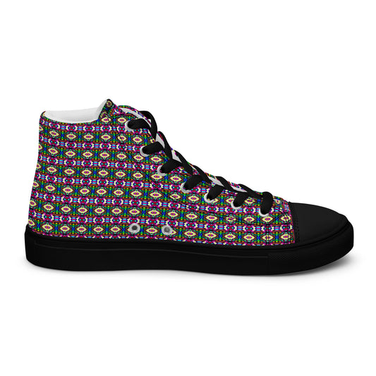 DMV 0034 Psy Artsy Women’s high top canvas shoes