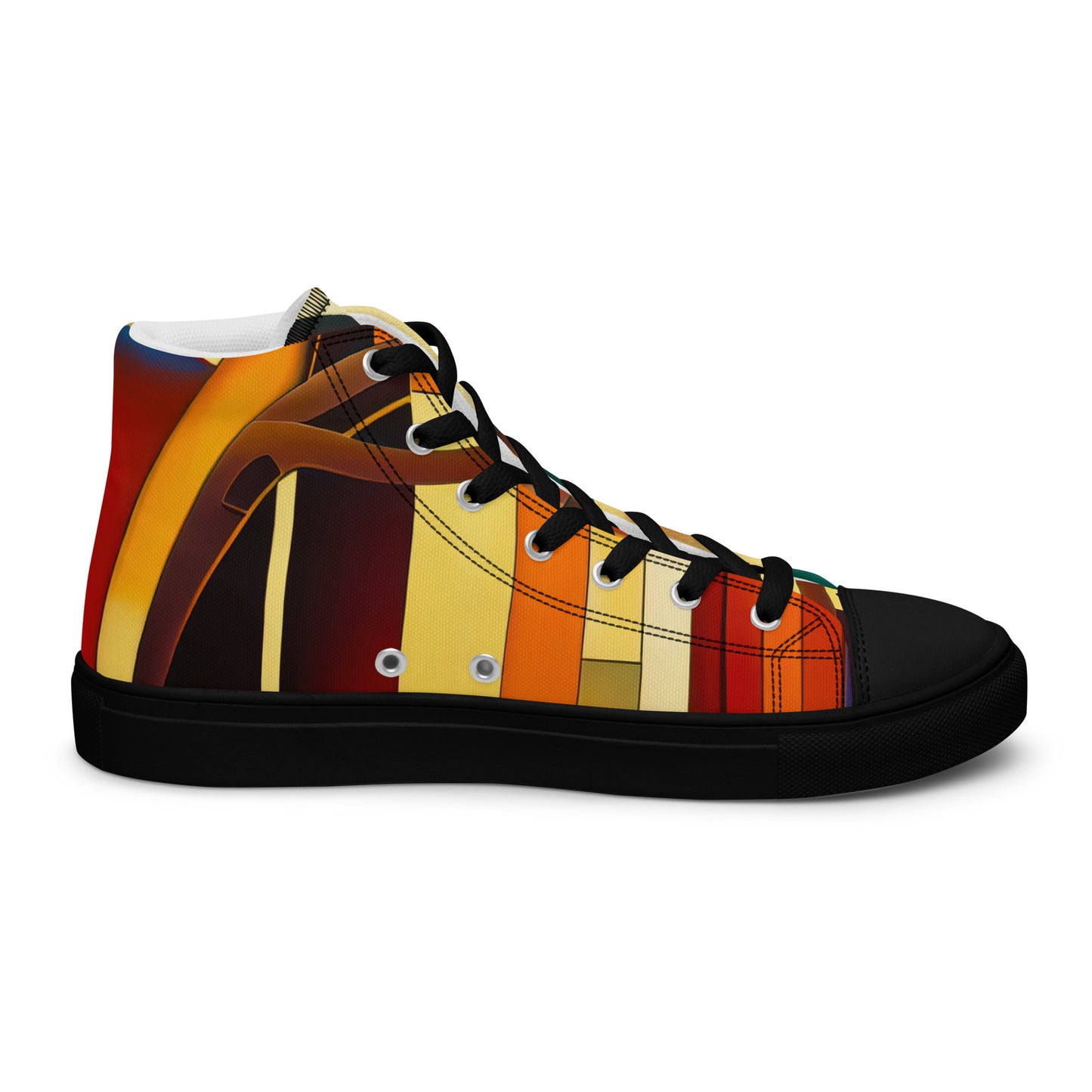 DMV 0048 Retro Art Women’s high top canvas shoes