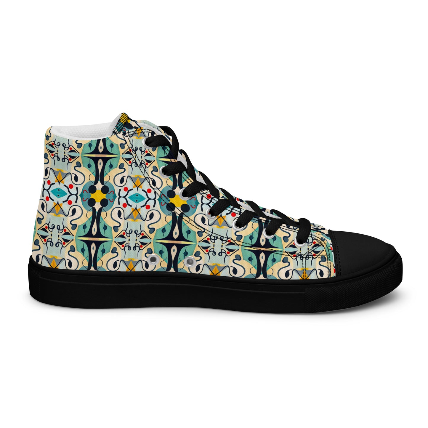 DMV 0076 Vintage Artsy Women’s high top canvas shoes