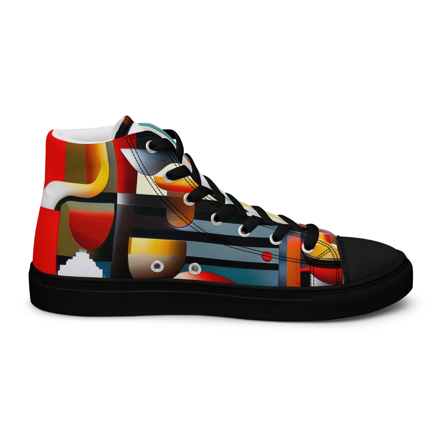 DMV 0022 Retro Art Women’s high top canvas shoes